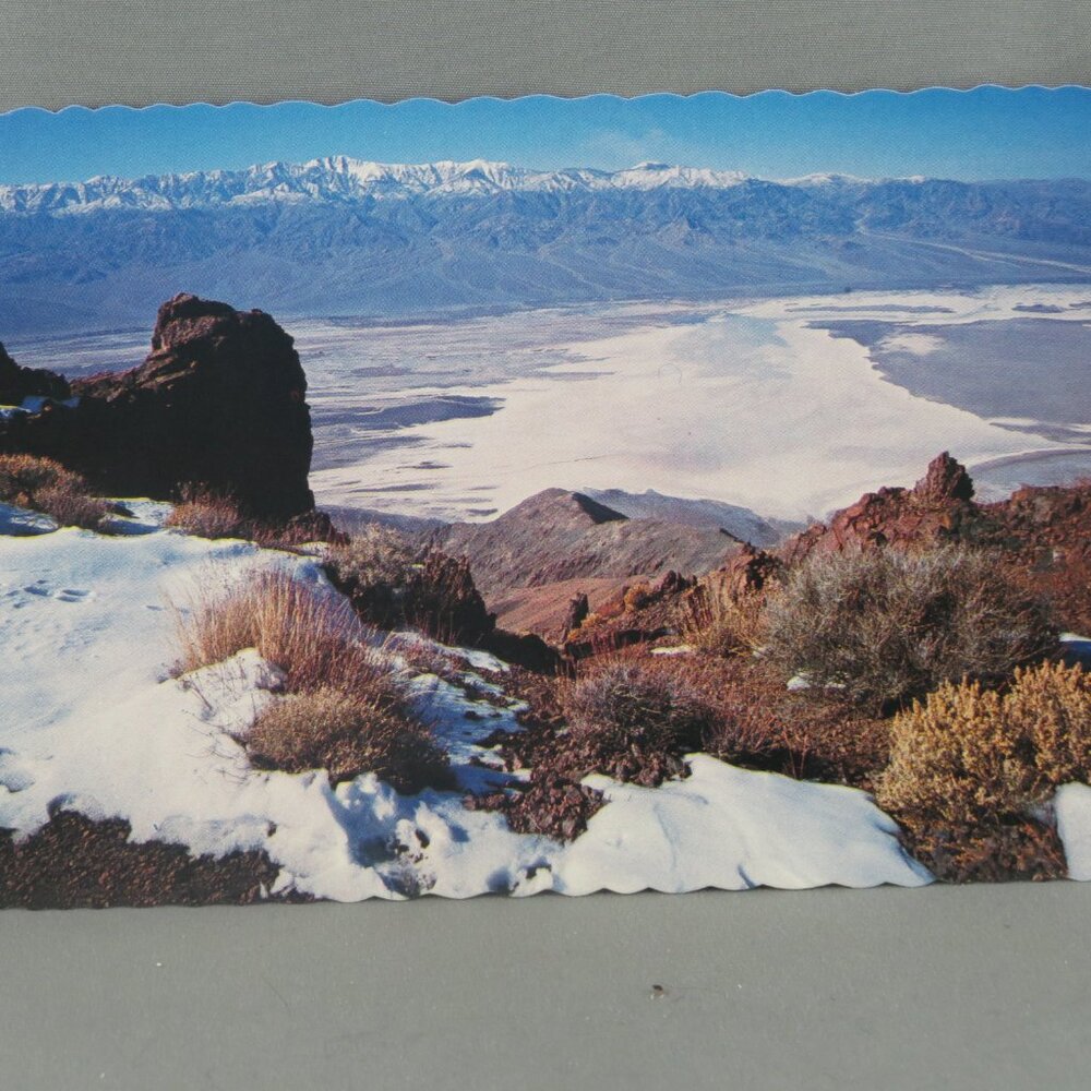 Vintage Postcard - Dante's View Death Valley In Winter - Fred Harvey